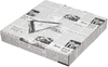 Corrugated Takeout Box - Newsprint and White Paper Takeout Box Oil Resistant Disposable Custom Pizza Boxs
