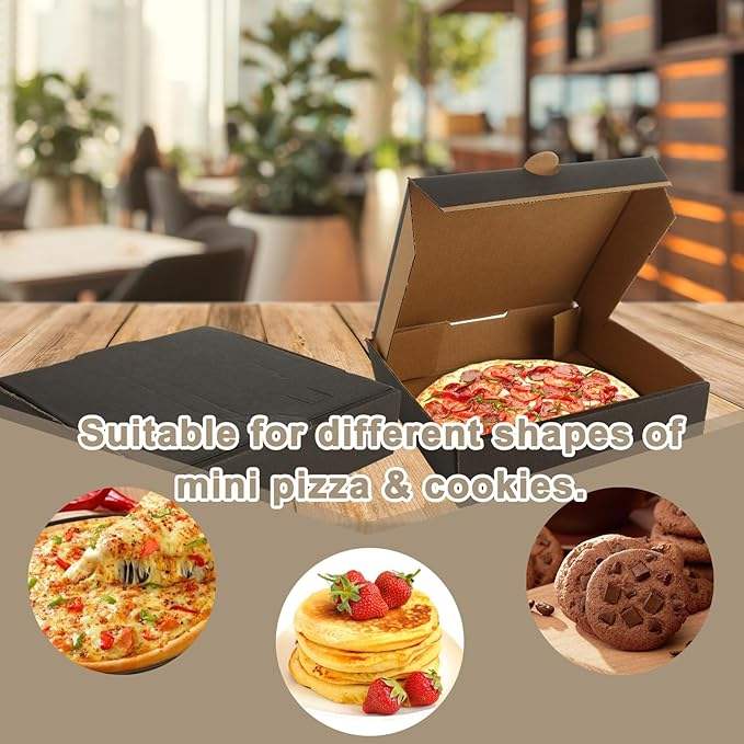 Mini Black Box - a Box Used for Food Delivery and Storage Pizza Cake Cookies Food Custom Pizza Box