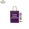 Hand-held Leather Paper Bag with Simple and Colorful Design Custom-printed with LOGO for Gift Packaging Shopping Bag