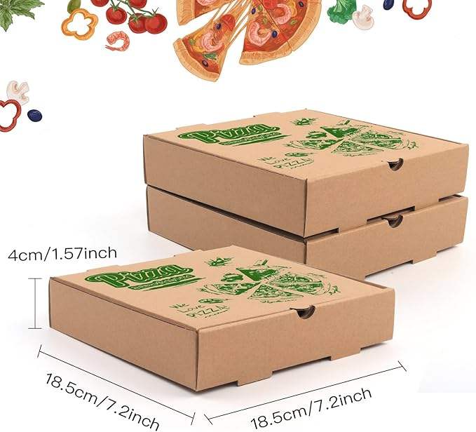 Disposable Pizza Box Corrugated Paper Pizza Delivery Packaging Food Packaging Pizza Box Custom