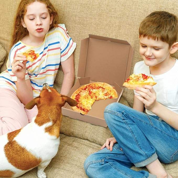 Disposable Cardboard Pizza Boxes Corrugated Paper Pizza Takeout Food Delivery Gift Packaging Custom Pizza Box