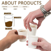300 Pcs 6 oz Disposable Paper Cups, Hot Cold Beverage Drinking Cup for Coffee, Water, Tea, Juice (White)