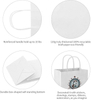 Gift Bags White Kraft Paper Bags Handle Bulk Take-out Grocery Retail Shopping Businesses and Parties
