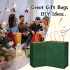 For Forest Green Kraft Paper Bag Gift Lunch Party Packing Candy Bag with Ribbon for Promotions Shopping Bag