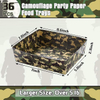 Large Food Paper Trays, 5 lb Deer Corn Chip Boat, Suitable for Children's Parties, Camo Themed Party Supplies (camo)