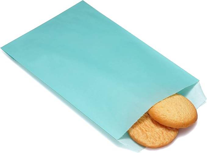Quotidian Mint Custom Size Kraft Glassine Paper Bags for Food for Wrapping Bread Hamburger Pizza Cookie Chemicals