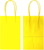 Customizable Large Kraft Paper Bags with Handles Yellow for Food Clothing Packaging and Promotion Custom Logo Shopping Bag