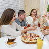 White Mini Corrugated Cardboard Box Take Out Food Containers Reusable Takeout Shipping Custom Pizza Boxs