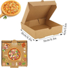 Small Pizza Box Lock Corner Clay Coating Thin Reusable for Mini Pizzas Cookies Cake Parties Weddings Custom Pizza Box