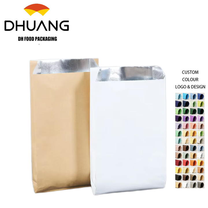 Disposable Takeout Food Wrap with Heat-melt Adhesive, Aluminum Foil, Tin Foil, Snack Paper Bag Oil-proof Paper Bag