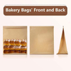 Paper Bread Bags with Windows Heat-Sealed Greaseproof Packaging for Pizza and Sugar Bread Bags Custom Bread Bags