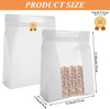 Beautifully Crafted Brown Window Paper Bag Charming Tin Tag Lock for Freshly Baked Cookies Crunchy Snacks Custom Bread Bags