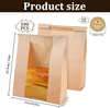 Bread Paper Bag with Window Wire Edge Suitable for Bread Food Storage Bags Biscuits Snacks Custom Bread Bags
