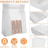 Beautifully Crafted Brown Window Paper Bag Charming Tin Tag Lock for Freshly Baked Cookies Crunchy Snacks Custom Bread Bags