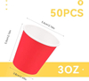 Red Paper Cups Mouthwash Disposable Bathroom Small Paper Birthday Parties Picnics Custom Paper Cups
