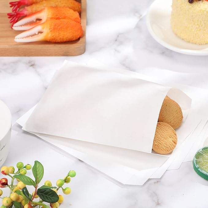 500 Greaseproof Paper Bags Cookie Paper Bag for Bread Candy Chocolate CUSTOM BREAD BAGS