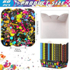 Packs of Neon Party Supplies, Decorations, Disposable Paper Food Plates, Paper Food Boats, Suitable for Carnival, Festivals