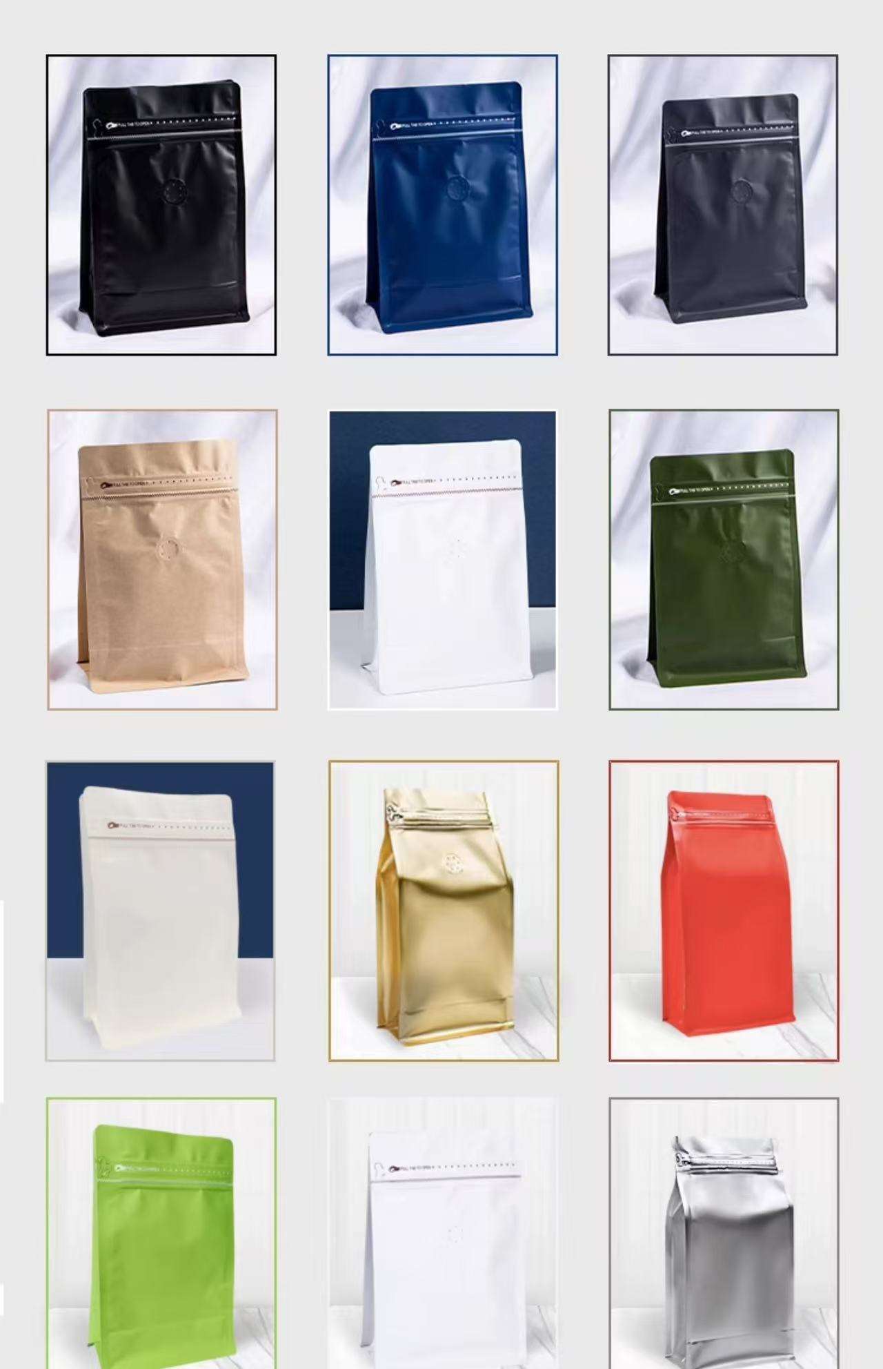Customized Printing of Food-grade Kraft Paper Bags for Sealing and Storing Coffee Beans Packaging Coffee Bags