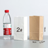 Stock New Year Disposable Storage Paper Bag Kraft Square Bottom Takeaway Pouch for Bread Toast Hamburger Milk Custom Bread Bags