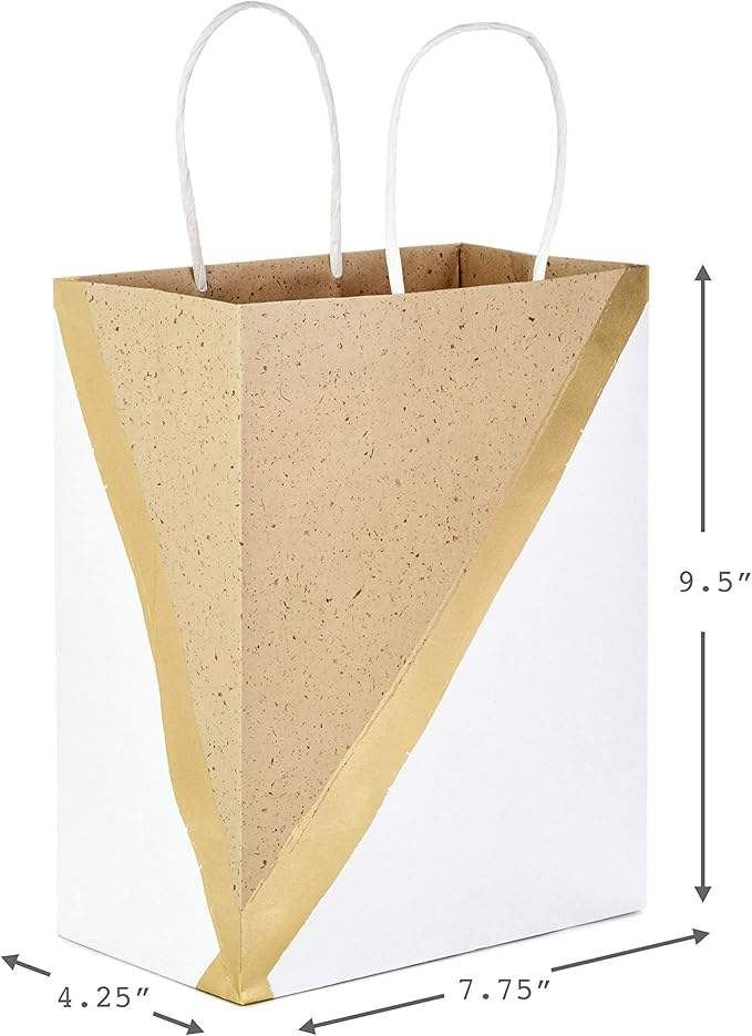 Brown Kraft Paper Gift Bags for Easter Birthdays Mother's Day Weddings Graduations Baby Showers Bridal Showers Care Packages