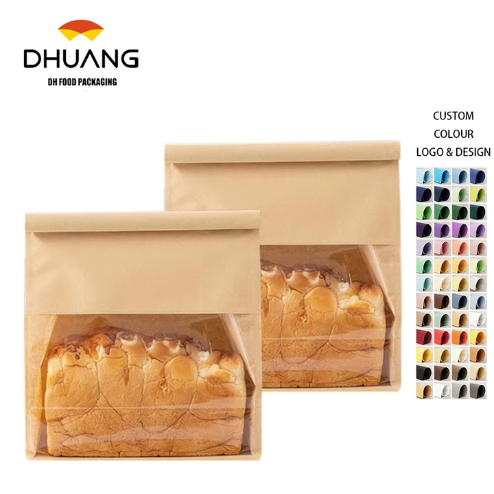Toast Bags with Window for Home Bread Baking Storage Bags for Baked Goods Packaging Custom Bread Bags