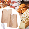 Windowed Kraft Paper Bread Bags With Tin Labels for Bread Sourdough for Baked Goods Custom Bread Bags