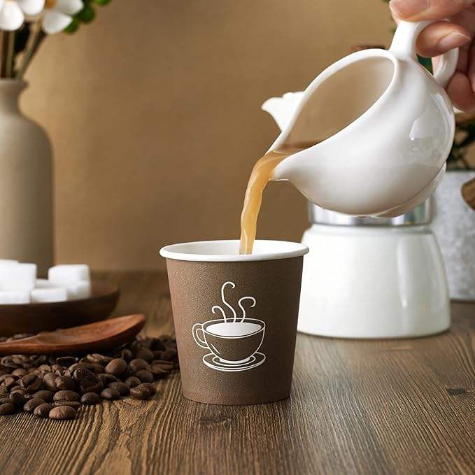 600 Pack 4 oz Paper Cups, Small Disposable Coffee Cups, Paper Espresso Cups, Hot/Cold Drinking Cups for Party, Picnic, Travel