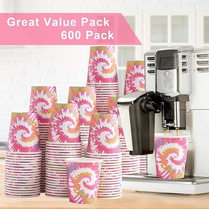 5 oz Disposable Paper Cups 300 Count-Small Bathroom Gargle Cups for Coffee Tea Parties