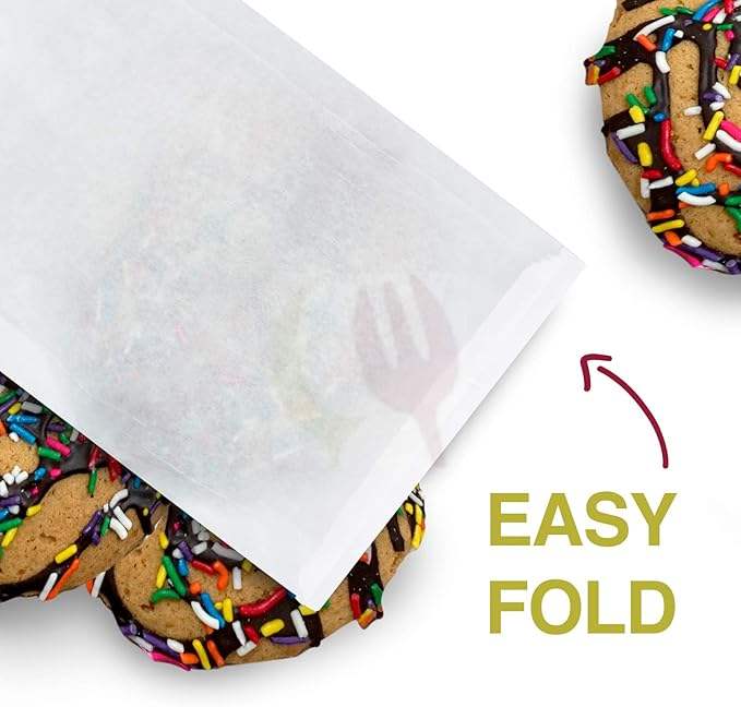 White Grease Resistant Gusseted Paper Sandwich Bags for Packaging for Sandwiches and Deli Foods Oil-proof Paper Bag