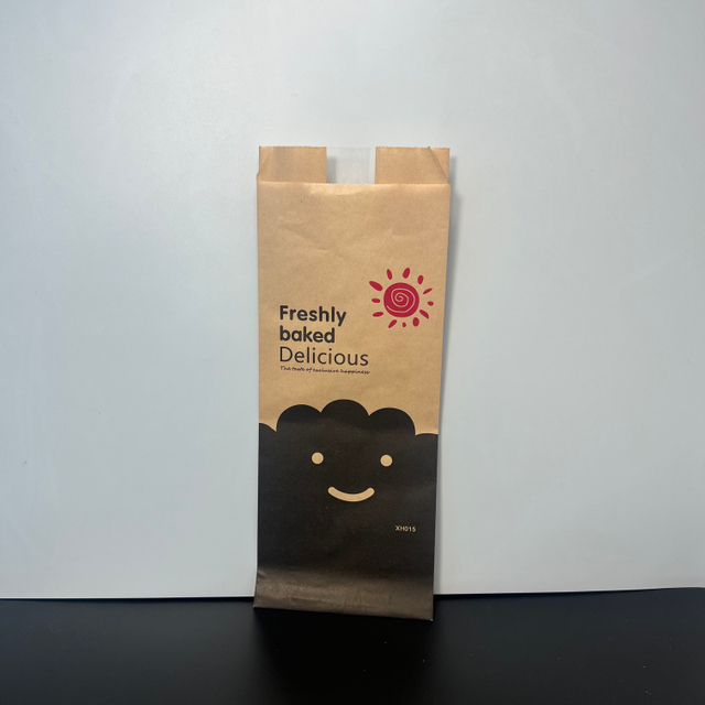 Kraft Paper Bag with Tin Tie Label with clear Window Toast Paper Bag with Your Own logo Oil-proof Paper Bag Custom Bread