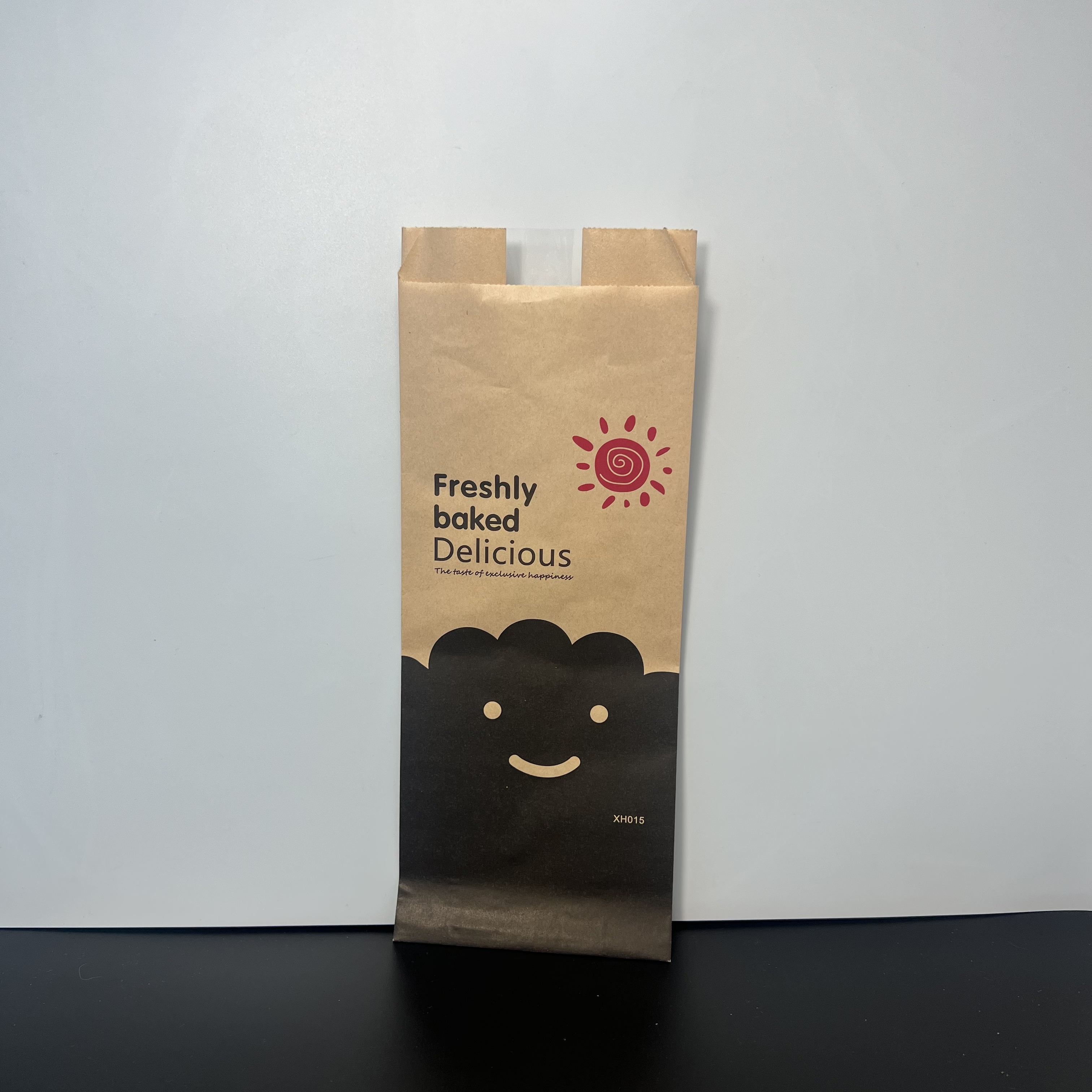 Kraft Paper Bag with Tin Tie Label with clear Window Toast Paper Bag with Your Own logo Oil-proof Paper Bag Custom Bread