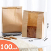 Window Paper Bags Homemade Bread Bags Kraft Paper Baked Goods Packaging Storage Custom Bread Bags