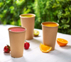 Double-Wall Kraft Disposable Brown Unbleached Eco-Friendly Coffee Cups Printed Handle Formerly Comfy Package Coffee Cup