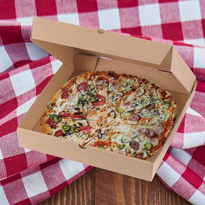 Disposable Delivery square Cardboard Pizza Boxes 1.5 Thick Premium Corrugated Pizza Boxes Custom Pizza Boxs