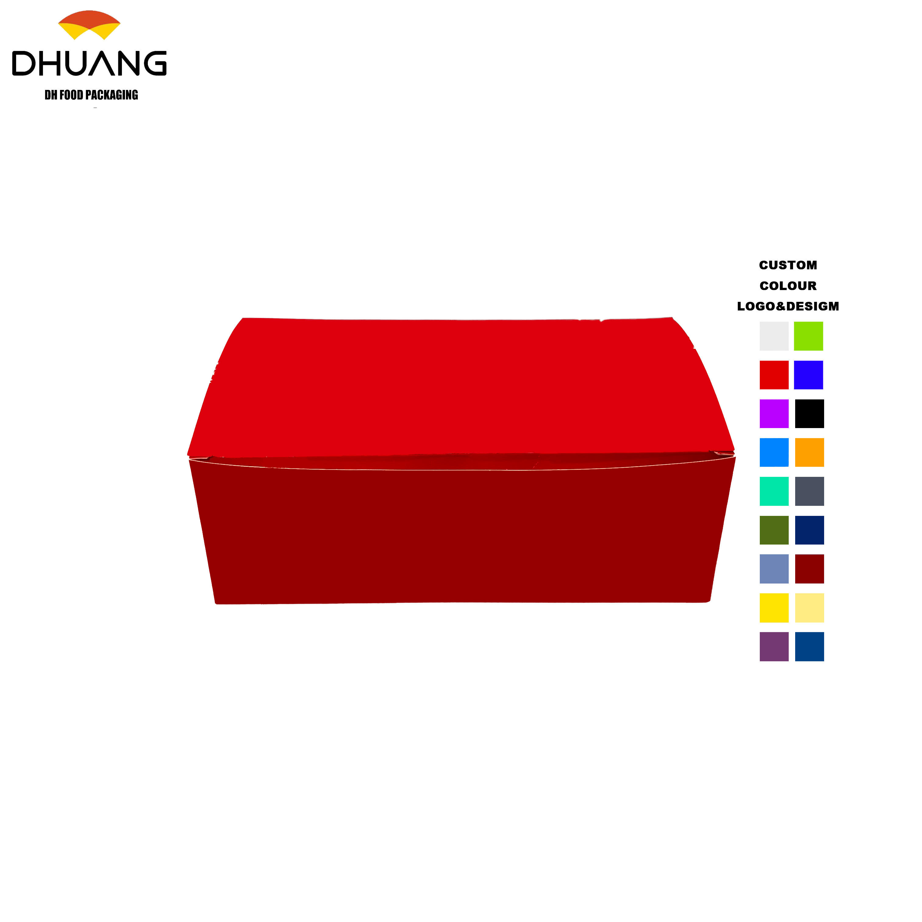 Custom Printed LOGO Flip-top Packaging for Fried Chicken Takeout Boxes Food Grade Food Box