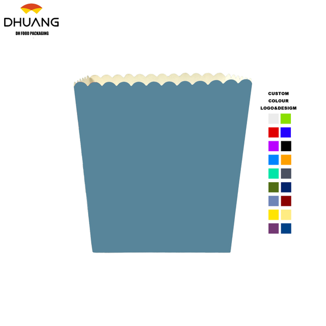 Custom Printed LOGO Anti-oil Packaging for Popcorn Boxes of Snacks Food Grade Food Box
