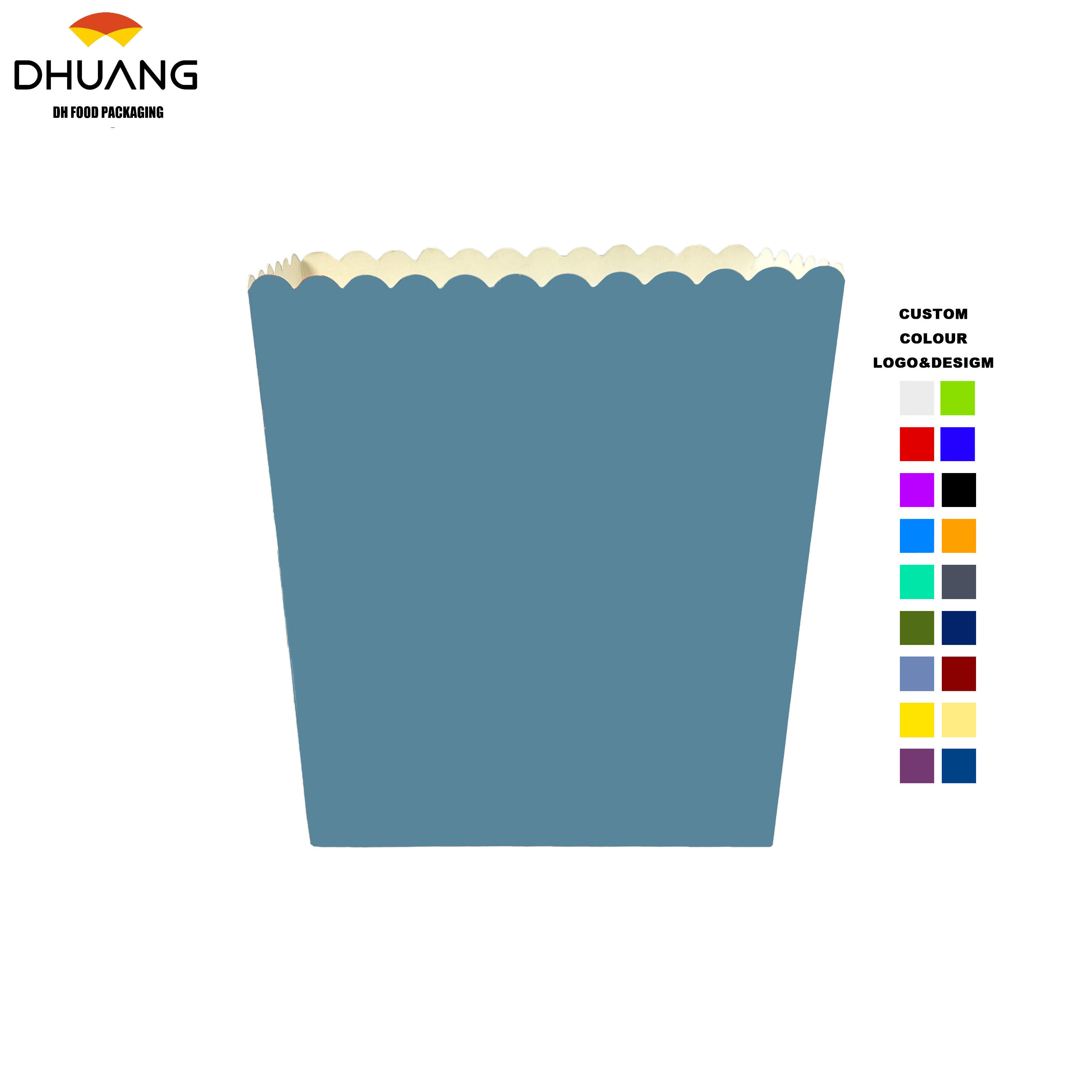 Custom Printed LOGO Anti-oil Packaging for Popcorn Boxes of Snacks Food Grade Food Box