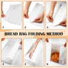 240 Large Window Bread Paper Bags Leaven Bags for Packaging and Storage of Baked Goods Custom Bread Bags