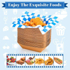 Paper Food Tray, Disposable Brown 2 Pound Food Boat and Lattice Wax Paper Deli Lining Paper Oktoberfest Carnival