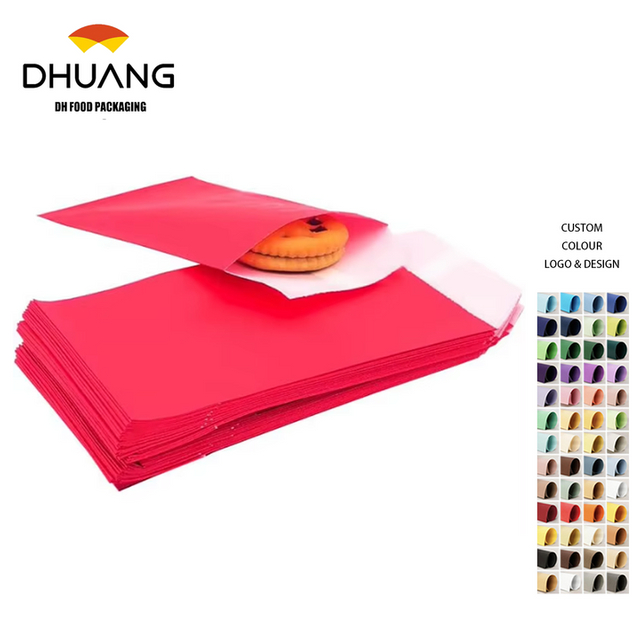 Greased Bakery Glass Cookie Paper Bag Wax Healed for Candy Chocolate Pastry Snack Packaging Oil-proof Paper Bag