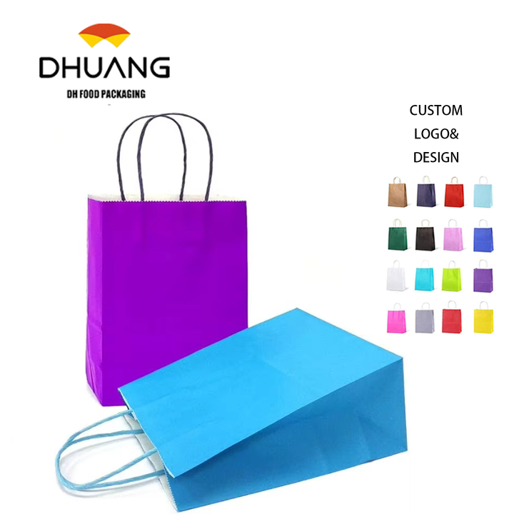 Gift Bag Made of Cowhide Paper with Handles Suitable for Handmade Products Customizable with LOGO Shopping Bag