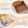 Small Cooked Food Container Eco-friendly Food Container with clear Lid