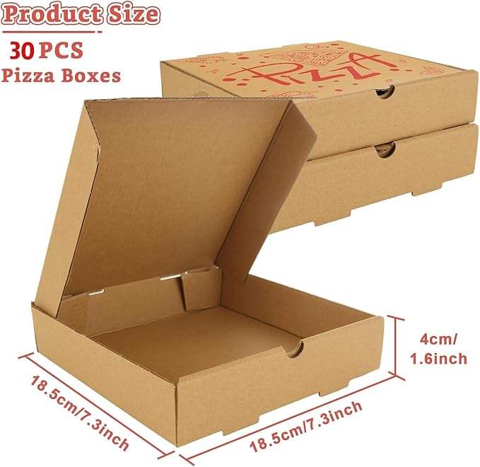 Small Pizza Box Kraft Pizza Box Can Be Reused for Takeaway Cookies Cakes Food Custom Pizza Boxs