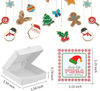 50 Elf Mini Pizza Boxes Square Cardboard with Stickers for Parties Christmas Birthdays Custom Pizza Boxs