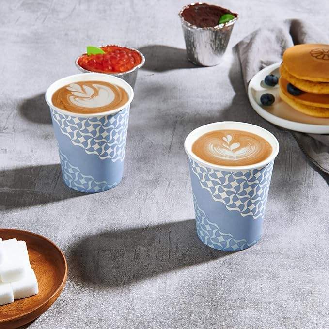 Disposable Paper Coffee Cups Hot and Cold Beverage Cups Suitable for Water Juice Tea, Customizable LOGO Coffee Cup