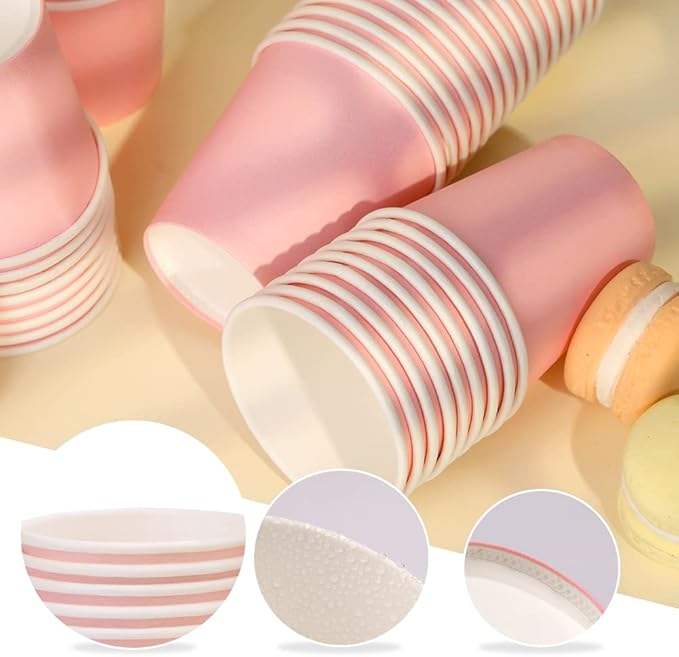 3 oz Red Mouth Cleaner Disposable Bathroom Cup for Birthday Parties and Picnics Paper Cup