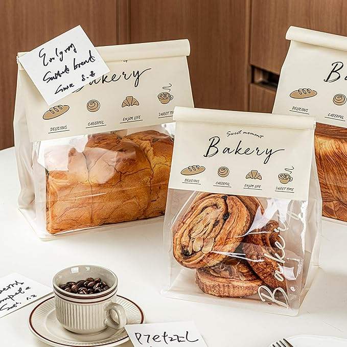 Bread Paper Bag with Window Suitable for Bread Food Storage Bags Biscuits Snacks Custom Bread Bags