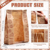 Large Brown Paper Sourdough Bread Storage Bag clear Window Can Close Tin Bag Custom Bread Bags