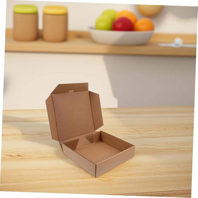 Kraft Paper Cookie Box Storage Container Packing Takeout Boxes Custom Pizza Boxs