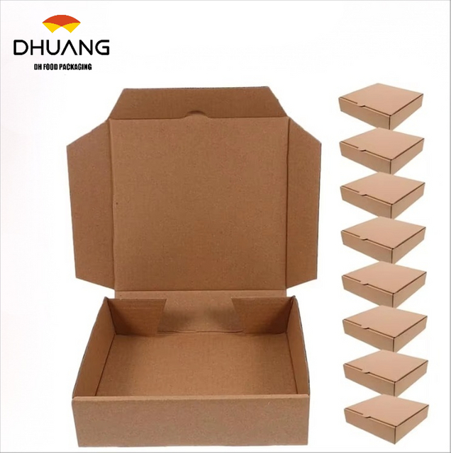 Kraft Paper Cookie Box Storage Container Packing Takeout Boxes Custom Pizza Boxs